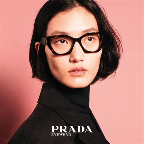 prada eyebrown glasses|prada eye glasses women.